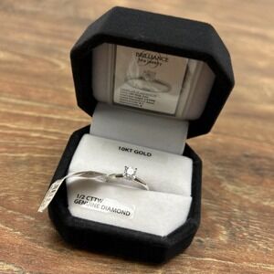 1/2 Carat TW I2 clarity, H-I color Brilliance Fine Jewelry Diamond Solitaire Sz7